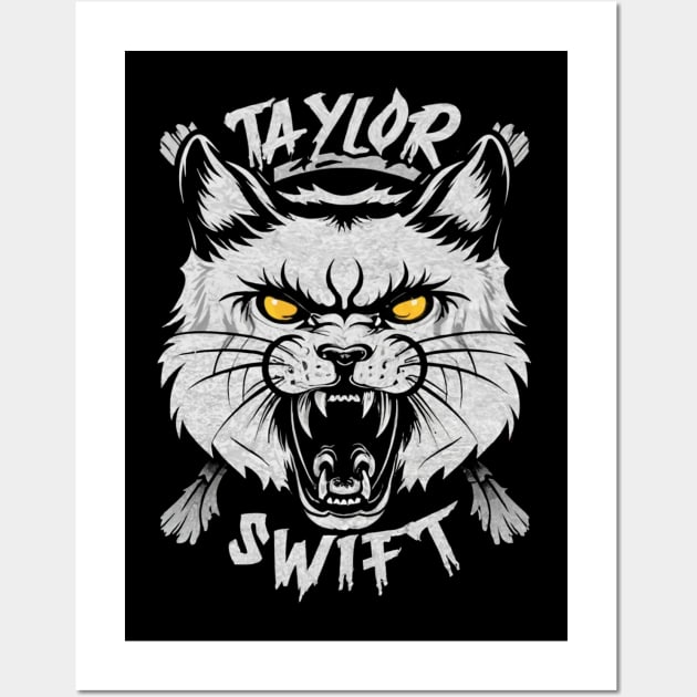 Angry Cat Swift Wall Art by Aldrvnd